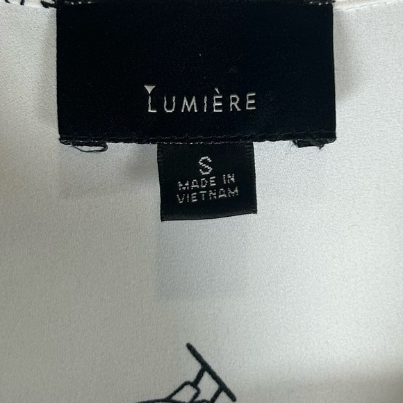 Lumiere White Sheer Shirt with Black Owl Design. Size Small. Whimsigoth. - Picture 2 of 8